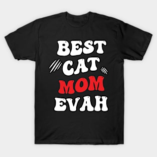 groovy best cat mom ever mothers day design for mom T-Shirt